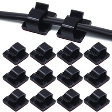 100 PCS Black Cable Clips Adhesive picture