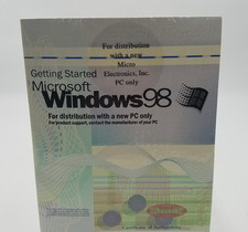 Microsoft Windows 98 Dell PC Getting Started CD-Rom Manual SEALED Product Key picture