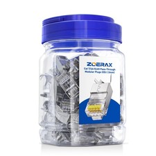 Cat7 & Cat6A Shielded PassThrough RJ45 Modular Connectors 50Pack picture
