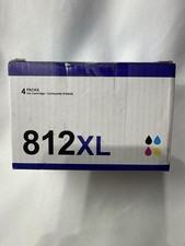 812XL Ink Cartridge Set 4-Pack Black Cyan Magenta Yellow High Yield picture