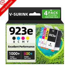 V-Surink Compatible 923e Ink Cartridges 4 XL, Black Cyan Yellow Magenta picture