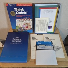 VTG Think Quick Education Game The Learning Company IBM DOS floppy disk 5.25 picture