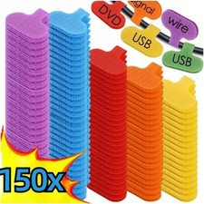 150-10 pcsNylon Cable Labels Reusable Cable Tags Wraps Flexible Cable Organizer picture