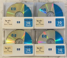 4 - (10 PACK) Hewlett Packard CD-R 80min / 700MB Dual Slim Case Pack  40 Total picture