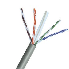 CAT6E Ethernet 550MHz Riser CMR Cable Gray 1000FT 23 AWG BARE COPPER picture