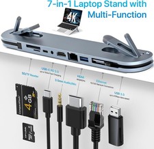 7-in-1 Type C Dock Hub USB C Laptop Docking Station Adapter For MacBook DELL HP picture