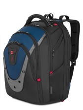 Wenger by Swiss Gear Ibex ScanSmart Laptop Backpack Black Gray Blue 17 Inch picture
