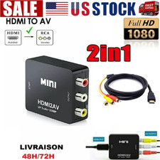 HDMI To RCA AV Adapter Converter Cable CVBS 3RCA 1080P Composite Video Audio lot picture