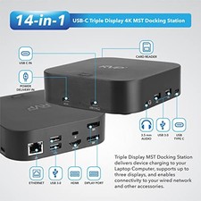 RVP+ USB C DOCKING STATION 3 MONITORS, 13-IN-1, TRIPLE DISPLAY-4K HDMI & - picture