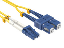 10m OS2 LC to SC UPC Duplex Corning Fiber Optic Cable SingleMode 9/125 OFNR R... picture