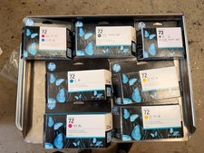 HP DesignJet 72 OEM Lot 7: 5x 130ml Inks 2x Printheads C9380A C9383A New picture