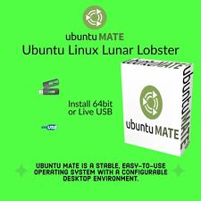 32Gb USB  Bootable Ubuntu Mate Lunar Lobster Linux 64 Bit Live Install #17 picture