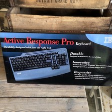 IBM Active Response Pro USB Keyboard w/ Wrist Rest New PS/2 Connector Tilt Legs picture