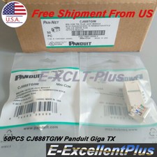 QTY:50 For Panduit Gigatx CJ688TGIW Cat6 Network Jack Module White US Shipping picture