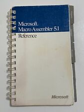 1980s Microsoft Macro Assembler 5.1 Reference Manual - 1987 picture