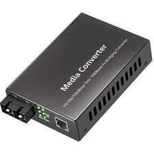 Gigabit SingleMode Fiber To Ethernet Media Converter 1000BaseLX 20km RJ45 picture