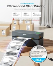 POLONO BLUETOOTH THERMAL SHIPPING LABEL PRINTER, WIRELESS 4X6 SHIPPING -  GRAY picture
