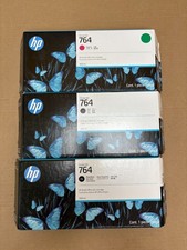 3 Genuine HP 764 Designjet T3500 M, PK, Gray Inks C1Q14A,C1Q17A,C1Q18A (2026) picture
