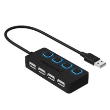 Sabrent 4-Port USB 2.0 Hub with Individual LED lit Power Switches (HB-UMLS) picture