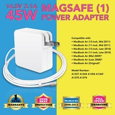 45W Power Adapter Charger for Apple Macbook Air 11
