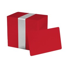 ID Cards PVC CR80 30 Mil Red Pack of 100 easyIDea picture