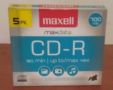Maxell Maxdata CD-R 700 MB 48x Recordable 5 Pack Jewel Case Standard picture