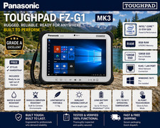 PANASONIC TOUGHPAD FZ-G1 8 GB LAN RJ45 Diagnostic Tablet I5 5th Gen Stylus Strap picture