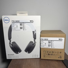 GENUINE Dell Pro Plus Wireless ANC Headset w/Microphone WL5024 9G2MC With Stand picture