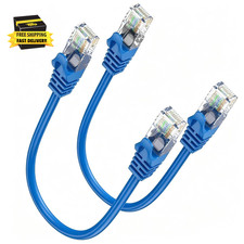 Short Ethernet Cable 1FT 2-Pack Cat 6, 10Gbps Cat6 Patch Cable 1 FT ⭐️⭐️⭐️⭐️⭐️ picture