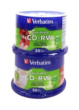 Lot of 2 NEW Verbatim CD-RW 4X 700MB 80min 50-Pack Rewritable Disc Spindle picture