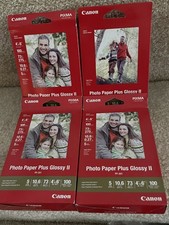 NEW Four (4) Packs Canon  Photo Paper Plus Glossy II 4
