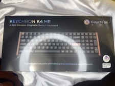 Keychron K4 HE 96% Wireless Hall Effect Keyboard NumberPad WoodAccentFrame Black picture