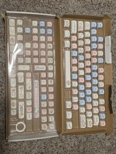 Keys Pink PBT Keycaps, MOA Profile, Milk Candy Rabbit, DYE-SUB, MX, Cute Toffee picture