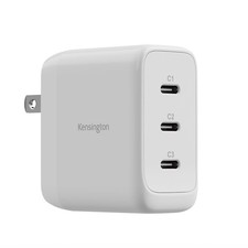 Kensington 70W USB‑C GaN Power Adapter, 3‑Port Fast Charger 70 Watts, White picture