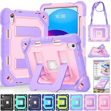Fr iPad 10/11th Gen A16 Pro Air 11 2026 Shockproof Heavy Duty Case Stand Cover. picture
