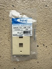 Lot 12 - FACEPLATE FLAT 1-GANG 2-PORT IVORY picture