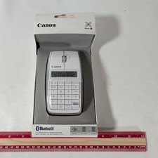 Canon X Mark I Mouse Slim Bluetooth Mouse Calculator Keypad Open Box White picture