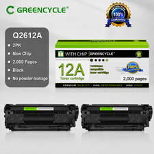 2PCS 12A toner Cartridge for HP Q2612A Black LaserJet 1020 1022 1012 3050 3020 picture