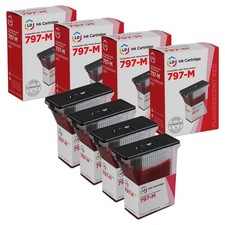 LD Comp Pitney Bowes 4pk Fluorescent Red 797-M Ink MailStation2 K7M0 picture