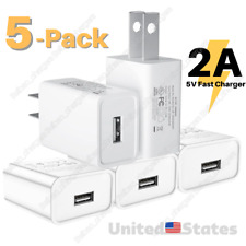 5Pcs Universal 5V 2A USB Wall Charger AC Power Adapter US Fast Charging Plug Lot picture
