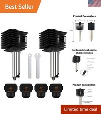 High-Temperature 2 Pack Hotend Replacement - 0.4MM Nozzle with Silicone Socks picture