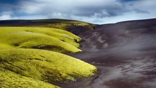Landscape iceland nature hills Custom Gaming Mat Desk picture