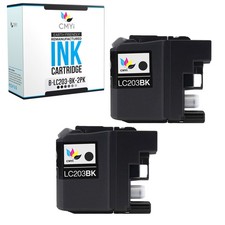 2-Pack Compatible LC203BK Ink Cartridge fits Brother MFC J4320DW J4420DW J5520DW picture
