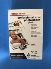 NEW 100 Sheets Office Depot Professional Photo Paper Gloss 4
