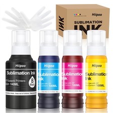 Hiipoo 440ML Sublimation Ink Refilled Bottles Compatible for ET2400 ET2720 ET... picture