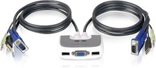 ATEN GCS632U 2-Port USB DisplayPort KVM Switch VGA D-Sub Audio 6ft picture
