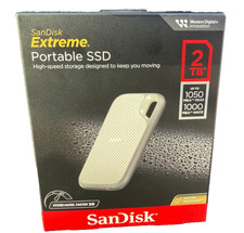 SanDisk Extreme Portable SSD 2TB USB-C 1050MB/s Gray Water/Shock Resistant picture