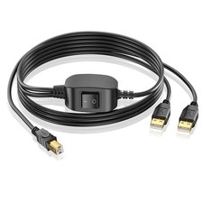 Herfair Printer Cable Splitter for Two Computers Share One inkless 2, Black picture