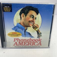 Phonebook America (2XCD-ROM, 1997) All US Home + Business Listings picture