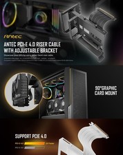Antec Adjustable Vertical PCI Bracket and PCI-E 4.0 Cable Kit (200mm) White. picture